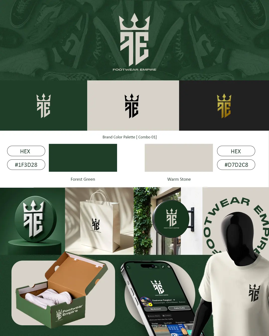 Footwear Empire brand identity presentation